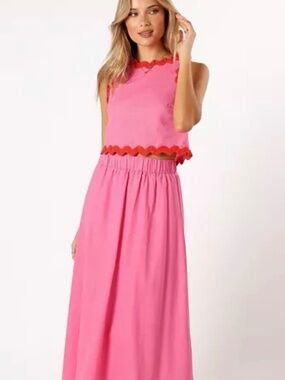 Petal and Pup Two Piece Top and Skirt XL